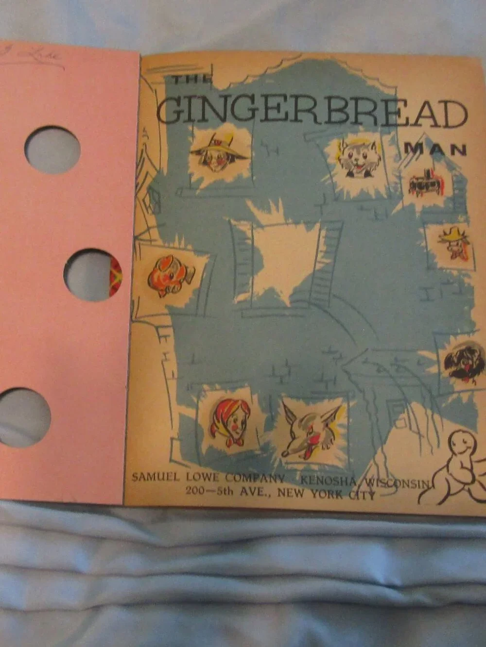 Lot 4 Vintage 1956 BONNIE ACTION BOOKS 1950s GINGERBREAD MAN-WHO EVER SAW?-TRAIN